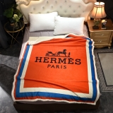 エルメス　HERMES　人気ブランケット　毛布　暖かい　通年使用でき　ひざ掛け毛布　オレンジ