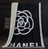シャネル　CHANEL　毛布　カメリアもうふ　黒　暖かい　厚手　掛け毛布　ブランケット　お昼寝用毛布