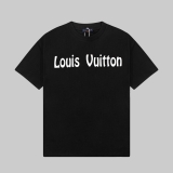 Louis Vuittonルイヴィトン激安23ss 前後グラフィックプリント 半袖Tシャツ