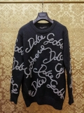 Dolce&Gabbanaドルチェ&ガッバーナ一目惚れ♪ 2023秋冬新作ブランドレターシリーズの総柄ニットラウンドネックセーター