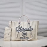 使い勝手良しシャネル(Chanel)2023 新しいビーチバッグデニムバッグ女性のショルダーポータブルショッピングバッグ大容量ママファッションシンプルなチェーンバッグ