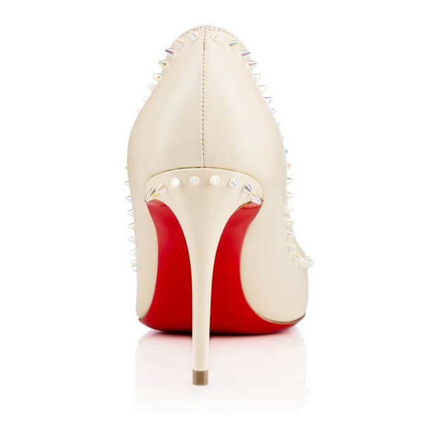 新作 クリスチャン ルブタンスーパーコピー★Anjalina アイボリーxマルチスパイク louboutin10