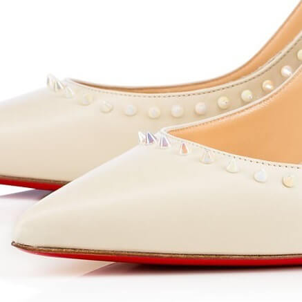 新作 クリスチャン ルブタンスーパーコピー★Anjalina アイボリーxマルチスパイク louboutin10
