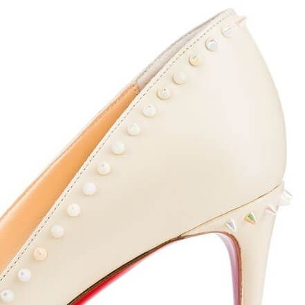 新作 クリスチャン ルブタンスーパーコピー★Anjalina アイボリーxマルチスパイク louboutin10