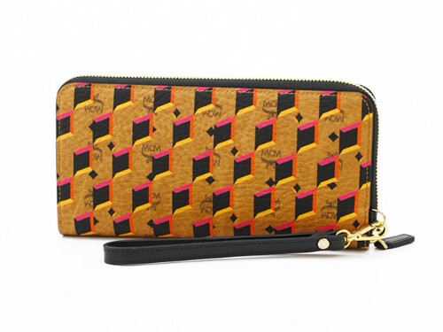 エムシーエム スーパーコピー【MCM】財布 長財布 MYL5SVC31 CO001 DIAMOND PRINTラウンド長財布 レディース ブラウン/ブラック