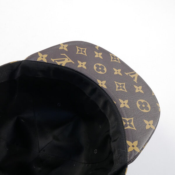 人気話題コラボ！シュプリーム×ルイヴィトン コピー 5-Panel Hat モノグラム柄レザーキャップ 茶 Size【フリー】【スーパーコピー】