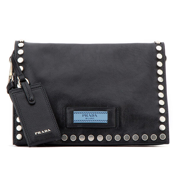 VIPセール☆関税込【PRADA】プラダバッグスーパーコピー etiquette bag メタルスタッズ