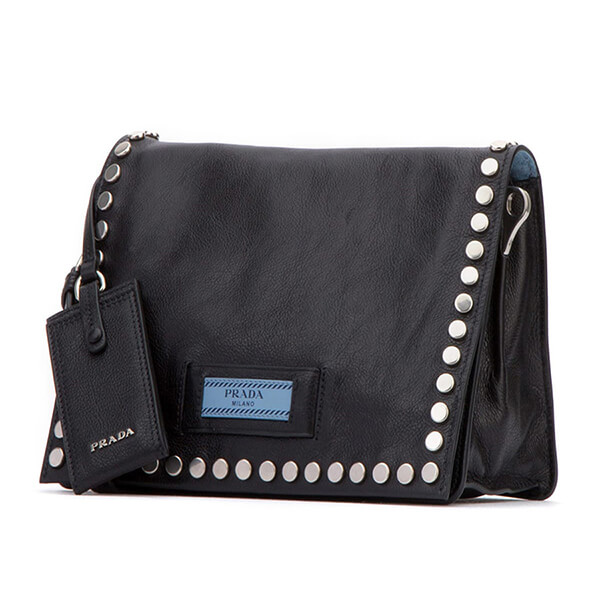VIPセール☆関税込【PRADA】プラダバッグスーパーコピー etiquette bag メタルスタッズ