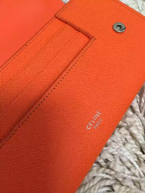2015-16AW セリーヌ コピーカーフスキン×ラムスキン 二つ折り長財布 【101673 XFL】
