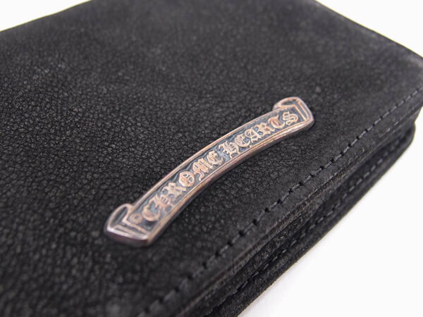 [N級品]クロムハーツ ミドル 財布 折りたたみ レザー ロゴ CH763839098043