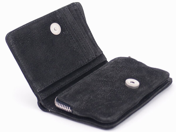 [N級品]クロムハーツ ミドル 財布 折りたたみ レザー ロゴ CH763839098043