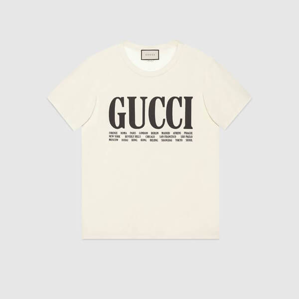2018最新作 グッチスーパーコピー グッチシティーコットンTシャツ★