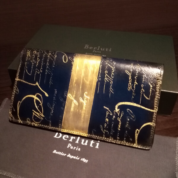 限定ゴールドパティーヌ希少品!! ベルルッティ EBENE