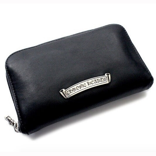 クロムハーツ 偽物 レザー 財布 Rec F Zip Mini Wallet