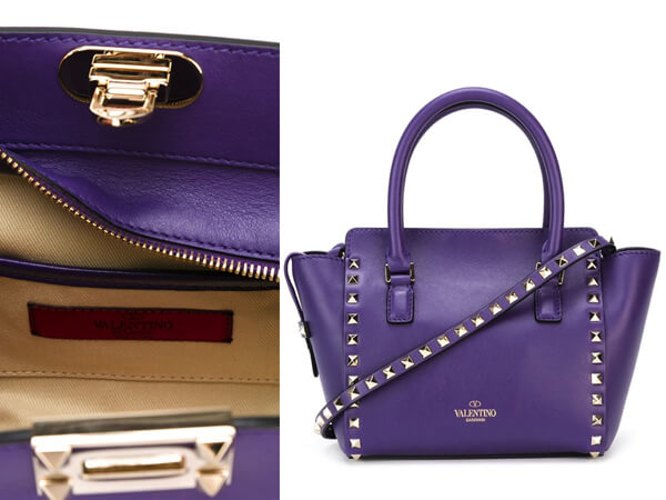 18AW V212 ヴァレンティノ ヴァレンティノスーパーコピー ‘Rockstud’ tube mini trapeze tote