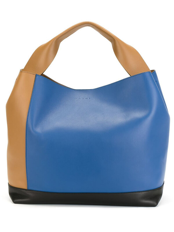 2018SS☆MARNI☆Pod マルニコピー カラーブロックトートバッグ ブルー&ヌード