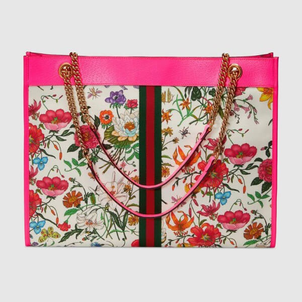 グッチ 19SS Borsa shopping Rajah misura grande 花柄 トート