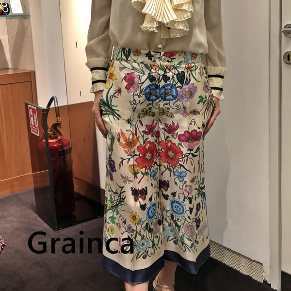 最新作話題♪グッチ スーパーコピー フローラ シルクツイル パンツ