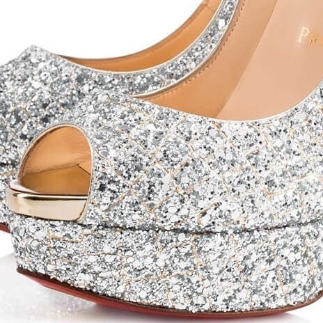 2019新作限定★CHRISTIAN LOUBOUTIN クリスチャン ルブタンコピー★ため息ゴージャス Fetish Peep シルバー