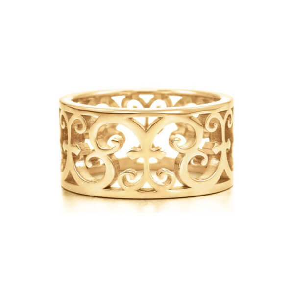 2019新色 大人気【Tiffany】存在感あり!エンチャントワイドリングGold