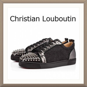 クリスチャンルブタンスーパーコピー ☆AW18☆CHRISTIAN LOUBOUTIN Juniar Spikes Flat CHARBON