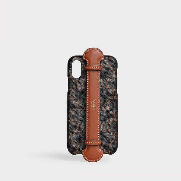 【セリーヌ】IPHONE X & XS ストラップ付きケース (IPHONE CASE)10B853B