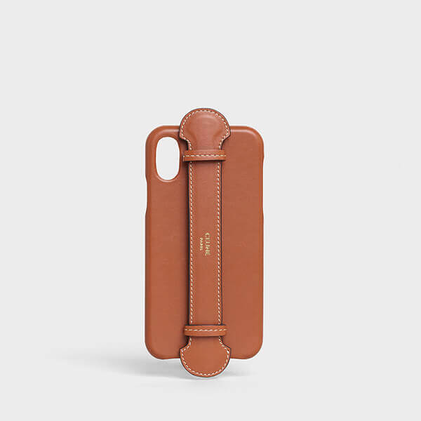 【セリーヌ】IPHONE X & XS ストラップ付きケース (IPHONE CASE)10B853B