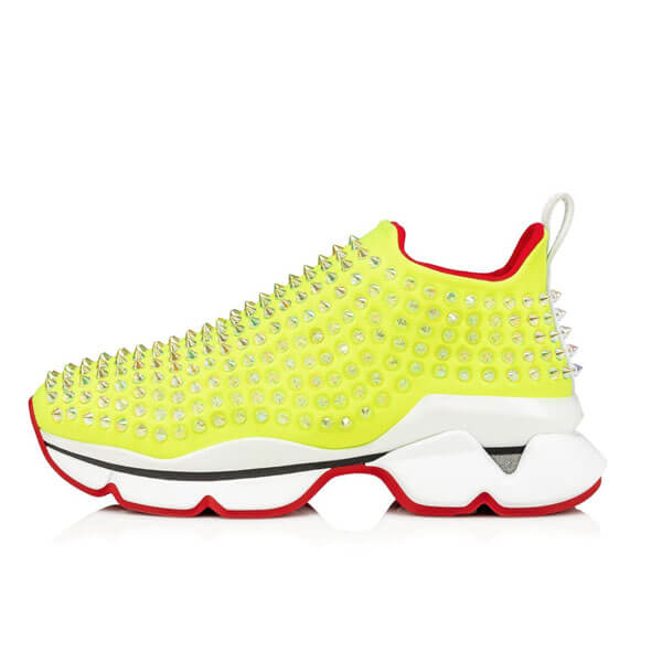 新作入手困難 ★ ルブタン Spike Sock Donna Yellow ★ スニーカー 1190555Q662