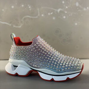 注目度抜群! ★ ルブタン Spike Sock Donna Glitter ★ スニーカー 1200875H216