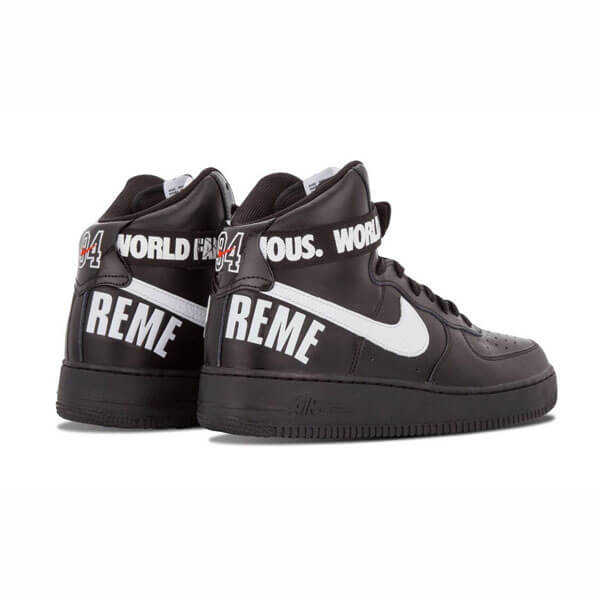 シュプリーム x ナイキ スニーカー スーパーコピー Air Force 1 High "World Famous Black" 698696-010