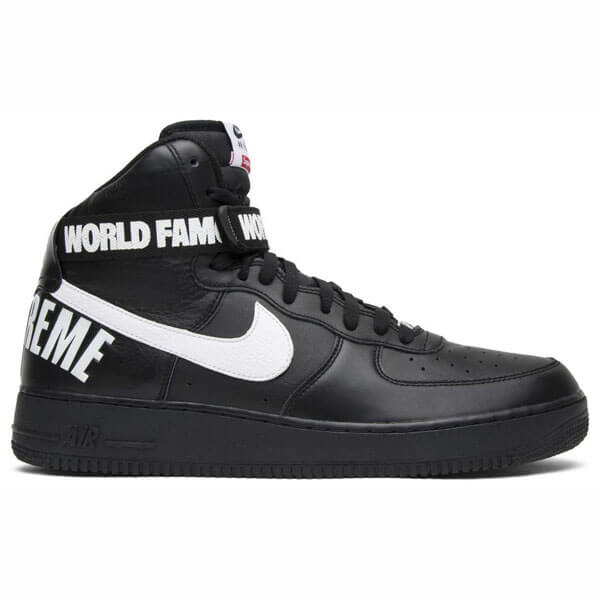 シュプリーム x ナイキ スニーカー スーパーコピー Air Force 1 High "World Famous Black" 698696-010