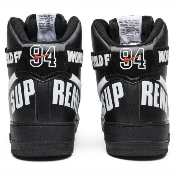 シュプリーム x ナイキ スニーカー スーパーコピー Air Force 1 High "World Famous Black" 698696-010