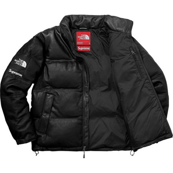ノースフェイス シュプリーム 偽物 ダウンジャケット Leather Nuptse Jacket