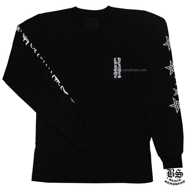 2020年春夏新作 クロムハーツ ロングTシャツ 偽物 ホースシュー&スター ブラック