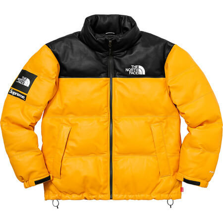 シュプリーム north face 偽物 シュプリーム ノースフェイス ダウン ヌプシ 偽物 レザーダウンジャケット 3色