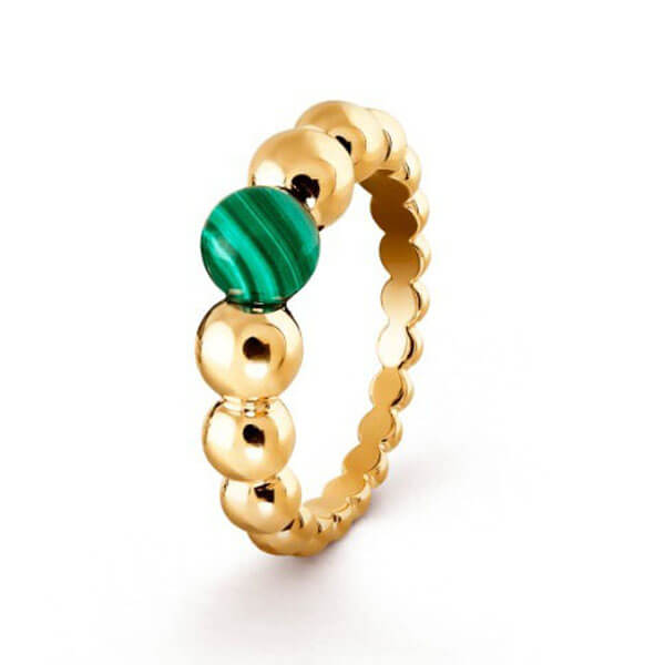 ヴァンクリーフ&アーペル /Perlee couleurs variation ring Malachite VCARO5M200