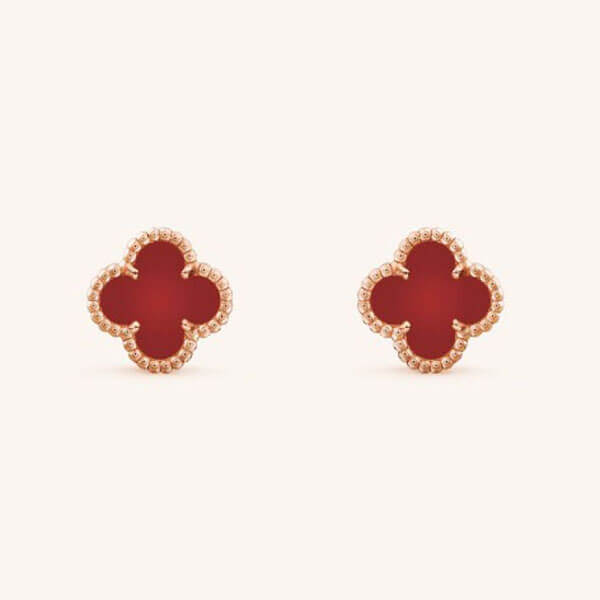 ヴァンクリーフ 偽物 Sweet Alhambra カーネリアン ピアス