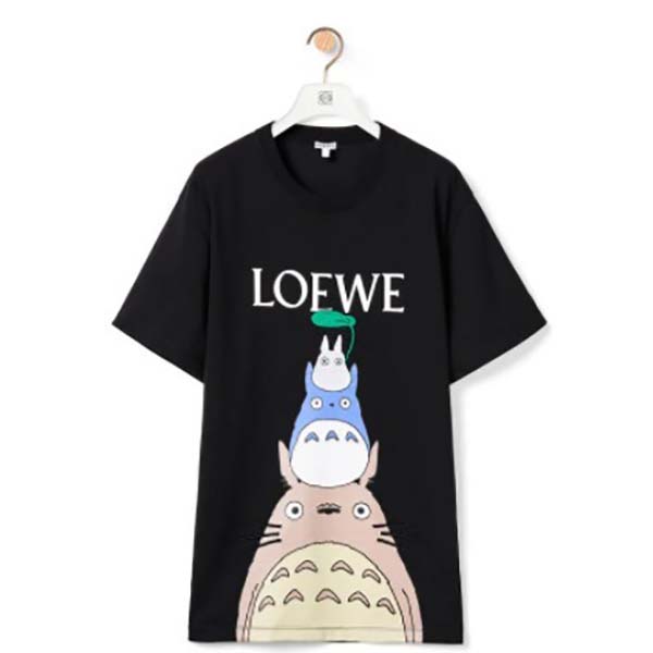 可愛いロエベ×となりのトトロコットン Tシャツ 偽物 アニメ コラボ 服 2023