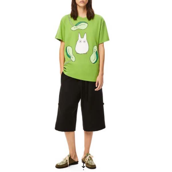 可愛いロエベ×となりのトトロコットン Tシャツ 偽物 アニメ コラボ 服 2023