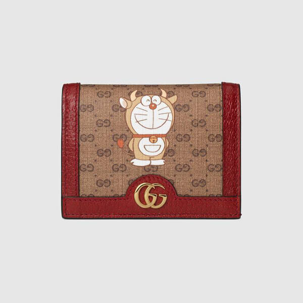 DORAEMON x グッチ ミニ財布 偽物 (コイン&紙幣入れ付き) 654541