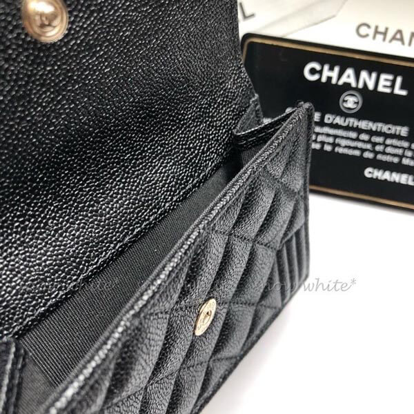 限定光沢黒 シャネル 偽物 財布 キャビア xG 金具 ナノウォレット BOY A84432