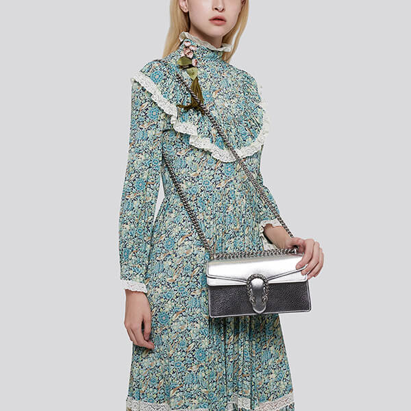 VIP価格【グッチ】Liberty floral クレープ マキシ ドレス偽物 638700 ZAF0D 4532