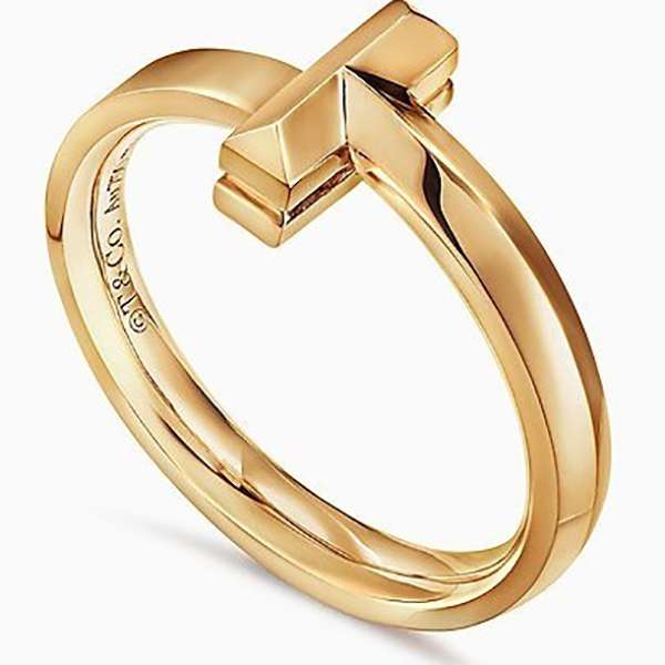 ティファニー T T1 ナロー リング 18金ゴールド 偽物 幅 2.5MM Tiffany09
