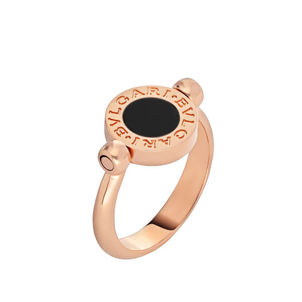 ブルガリ フリップ リング指輪 ピンク ゴールドロゴ 偽物 bulgari04