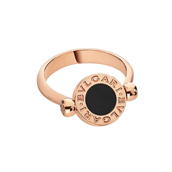 ブルガリ フリップ リング指輪 ピンク ゴールドロゴ 偽物 bulgari04