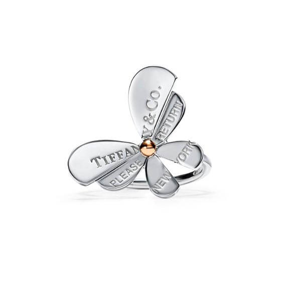 ティファニー リング コピー バタフライ スターリングシルバー 18K tiffany42243