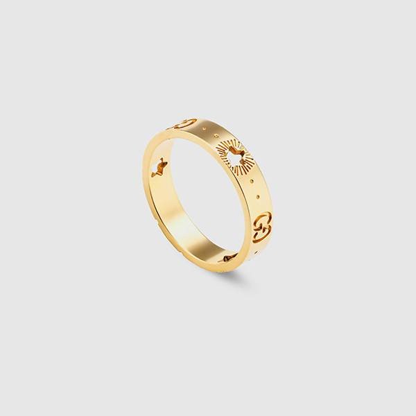 グッチ アイコン スター イエローゴールド リング 偽物  607339J85008000