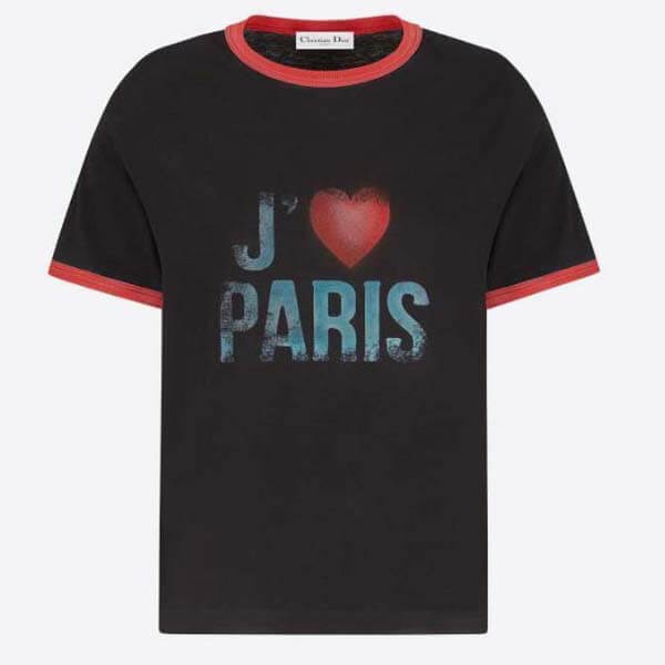 可愛いディオール 21 新作 Tシャツコピー≪I Love Paris≫偽物 2色
