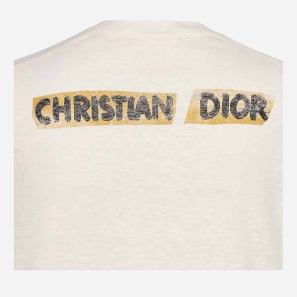 ディオール トップス Tシャツ 半袖 コットン リネン 男女 プレタ 新作