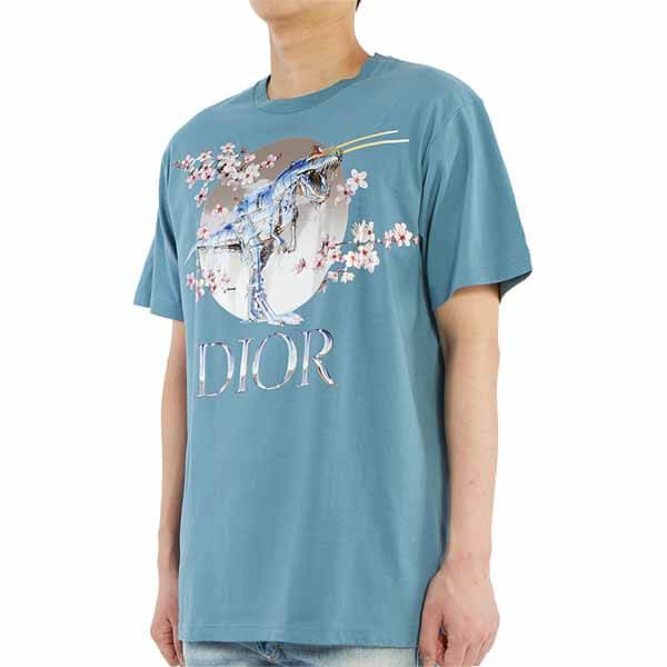 入手困難品!ディオール x Sorayama ロゴプリント Tシャツスーパーコピー☆2色